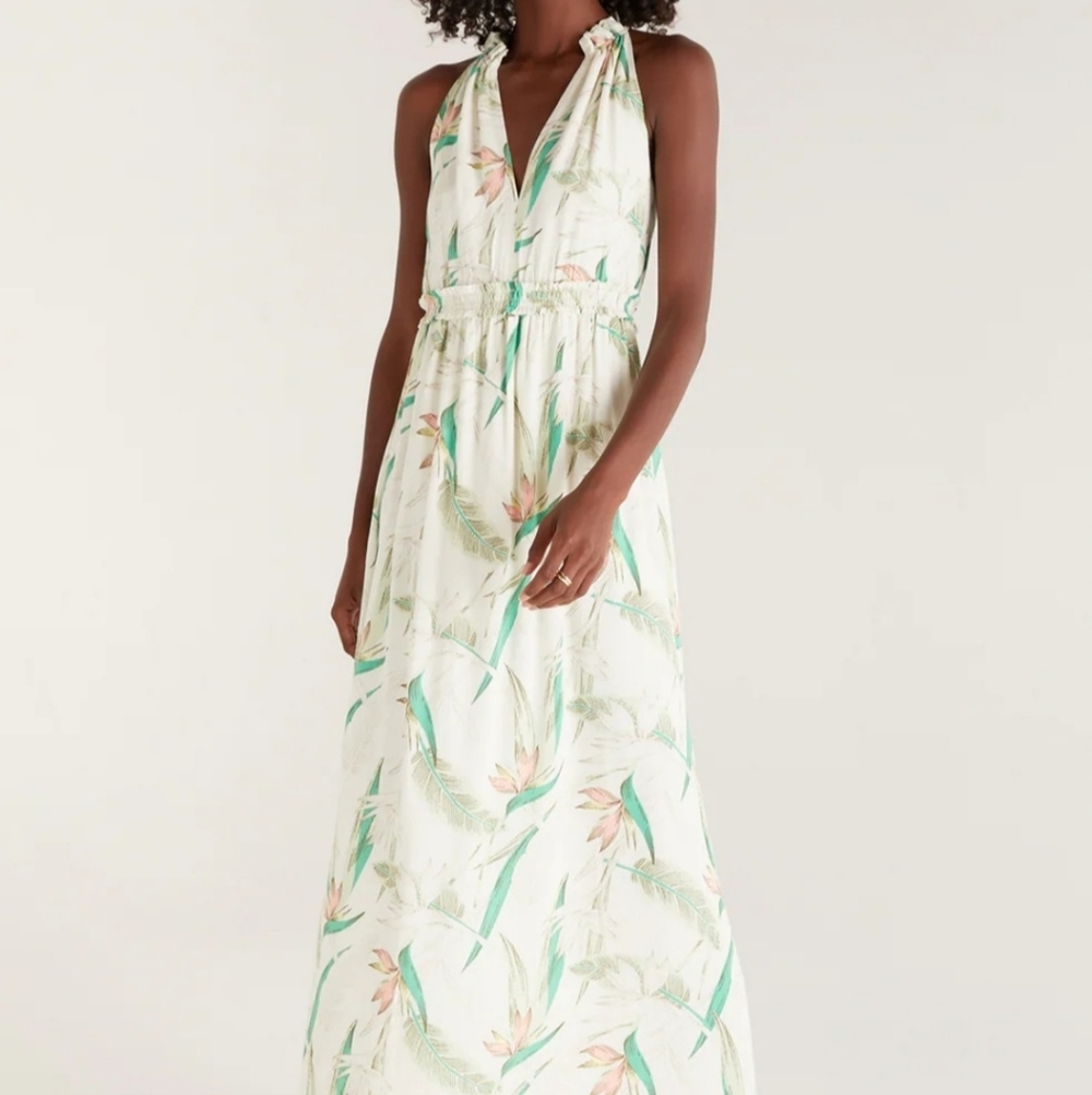 Z Supply Sleeveless Maxi Tropical Print Dress Size Medium